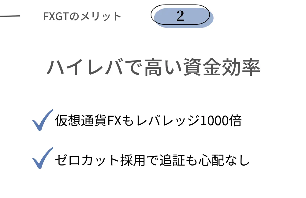 FXGTの良い評判②レバレッジが高い