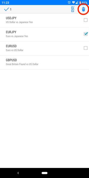 MT4アプリの使い方-通貨ペア削除方法2