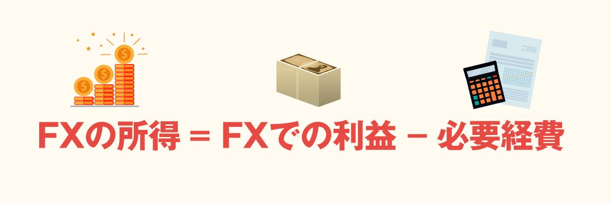 FXの所得＝FXでの利益－必要経費