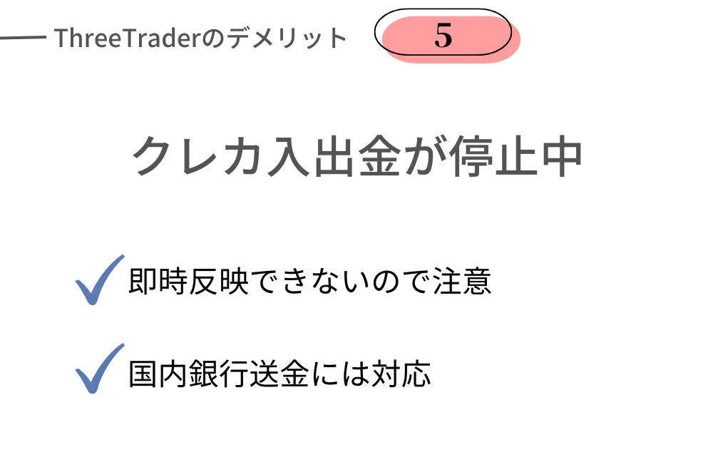 ThreeTraderのデメリット⑤