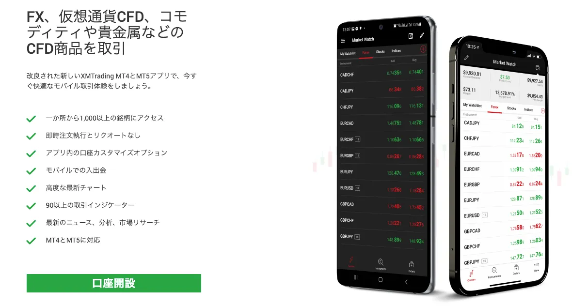 海外の仮想通貨アプリおすすめランキング１位はXMTrading