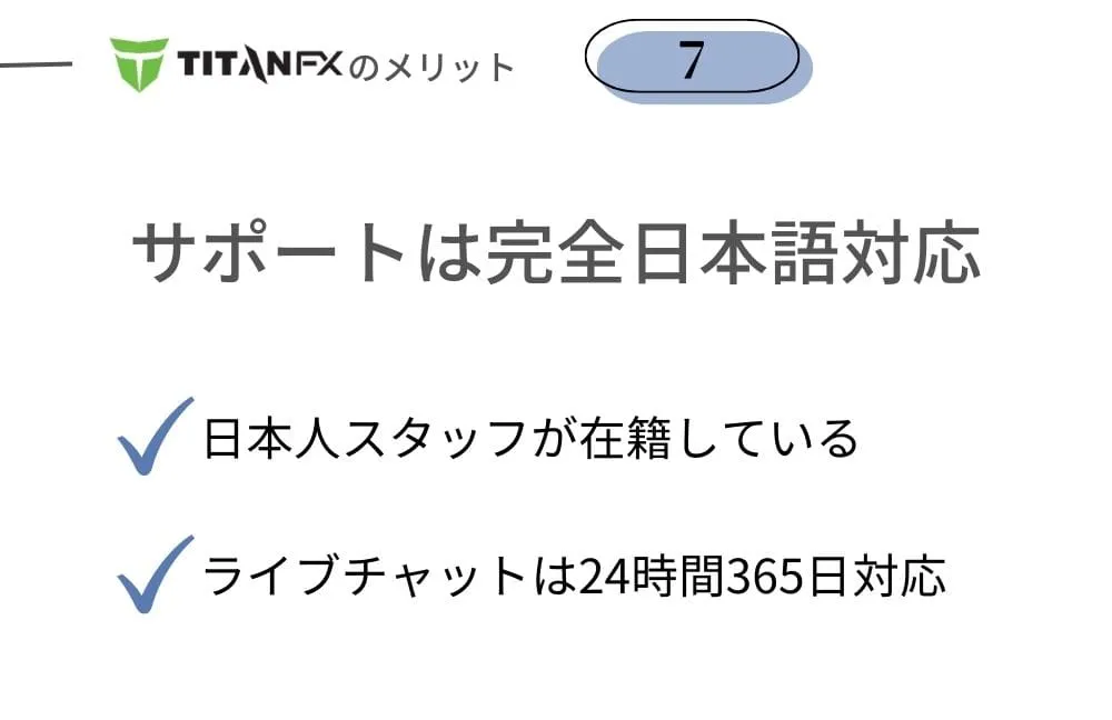 TitanFX(タイタンFX)のメリット⑦日本人スタッフによるサポート対応あり
