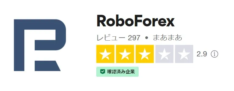 RoboForexのTrustpilot評価