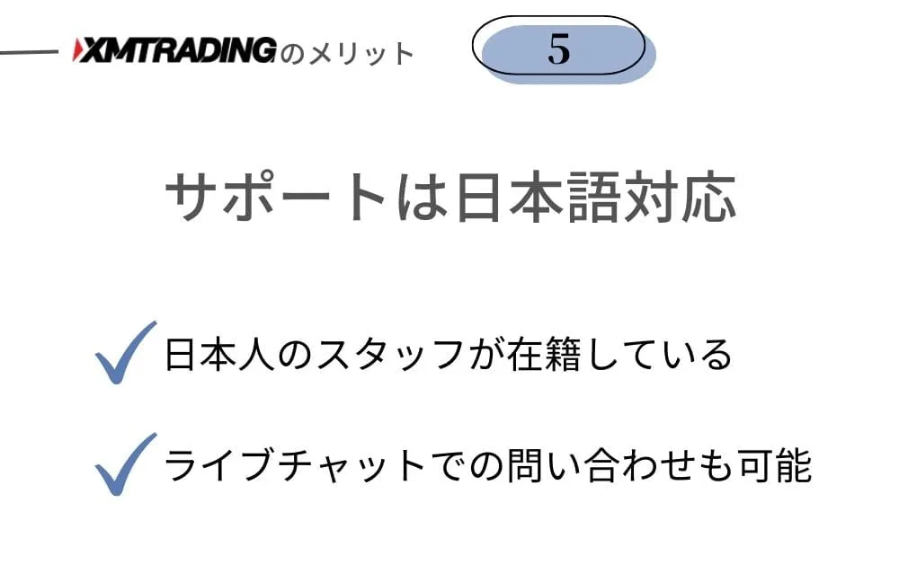 XMTrading(エックスエムトレーディング)のメリット⑤カスタマーサポートは完全日本語対応