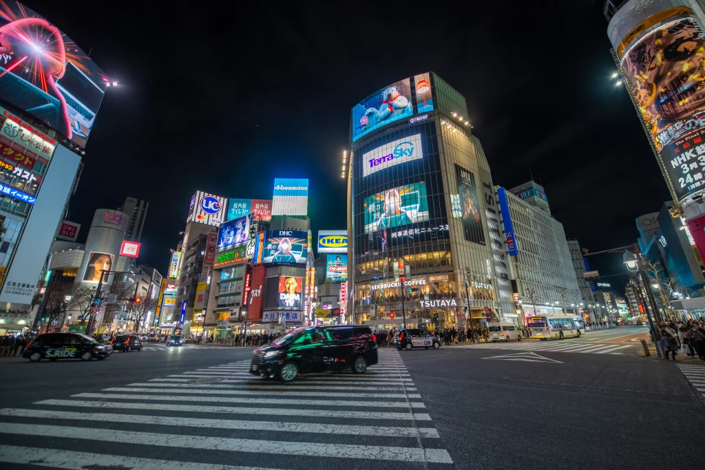 scramble intersection in Shibuya