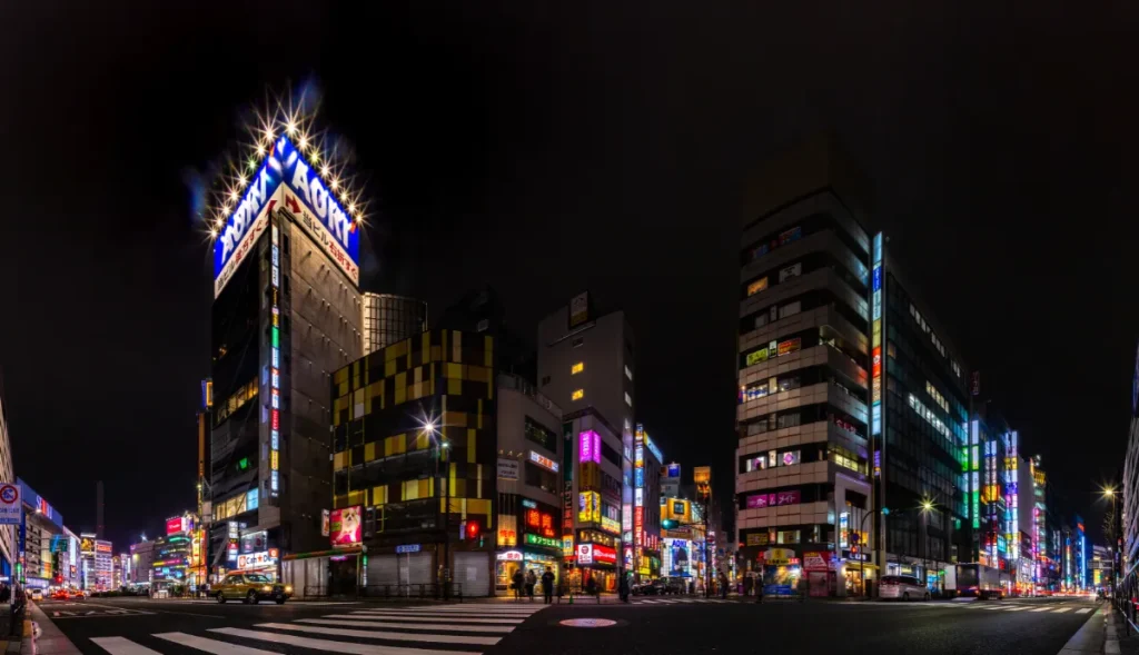 View os Ikebukuro at Night