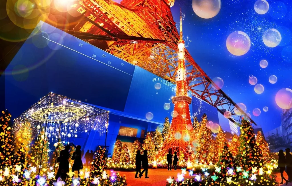 Image of Tokyo tower illumination