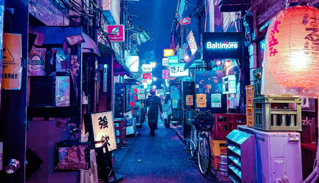 View of shinjuku's alley