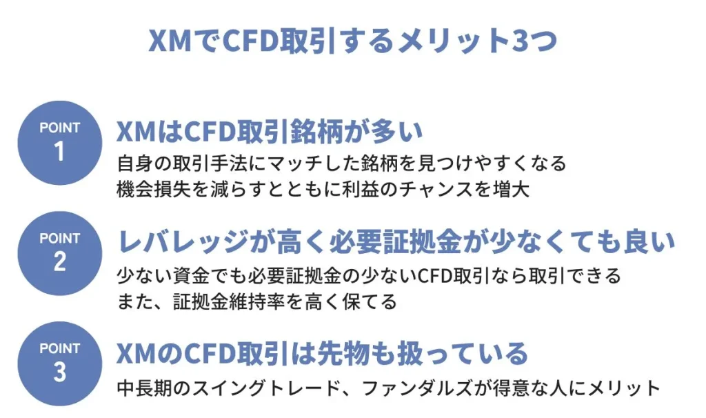 XMでCFD取引するメリット3つ