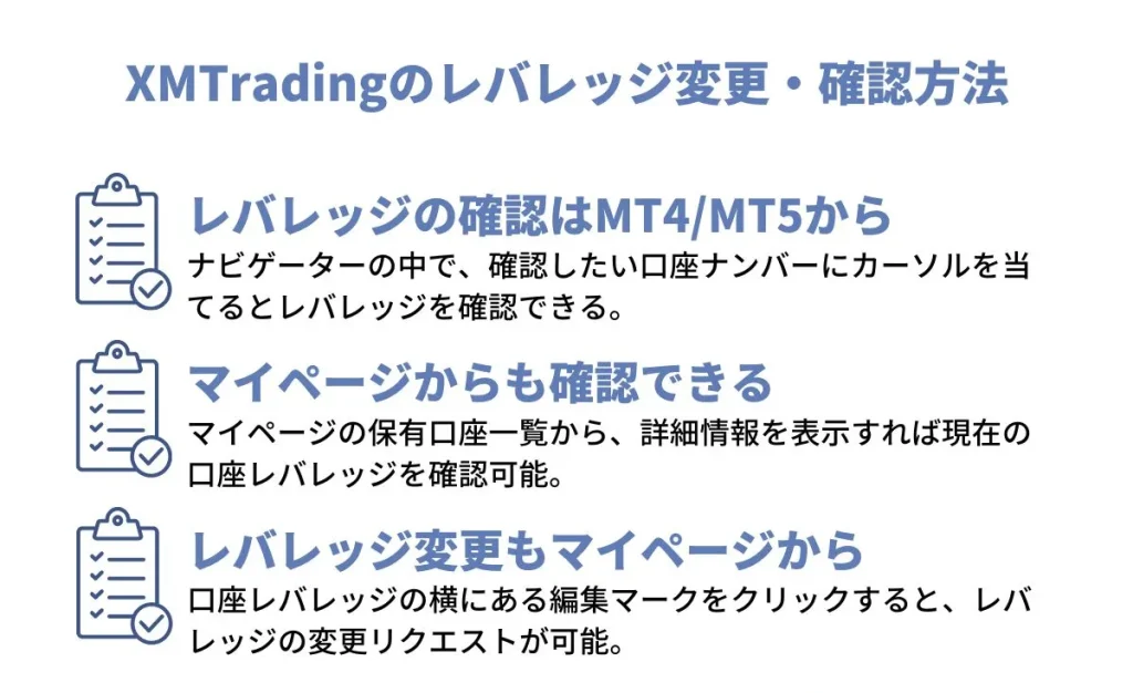 XMTragingのレバレッジ確認・変更方法